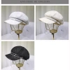 Rhinestone and willow stud fashionable and elegant beret, British versatile cap, cap, octagonal cap, newsboy cap, face-showing small cap for children undefined
